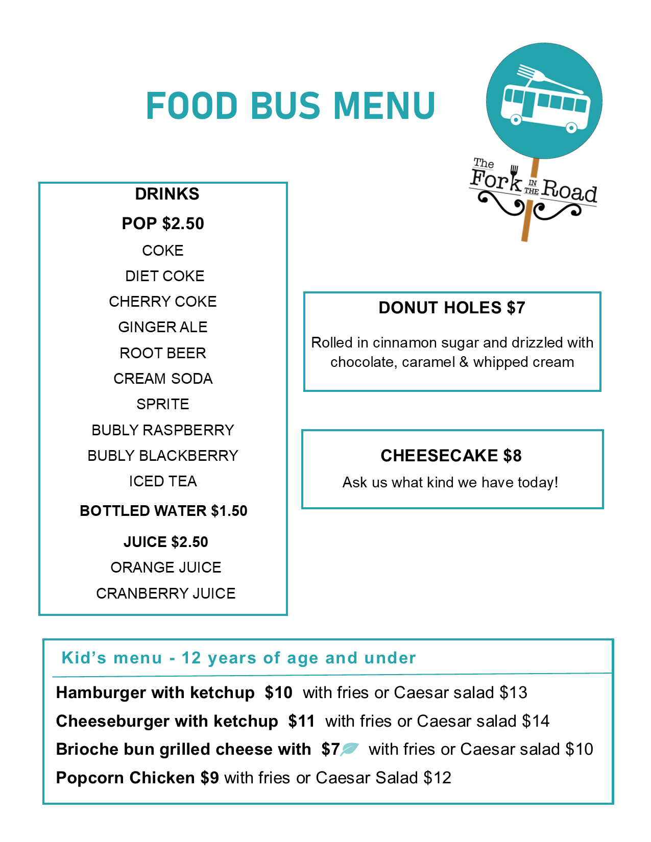 Bus food menu june 2024 page 2